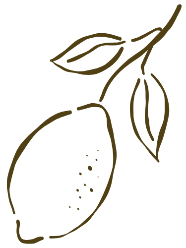 Lemon with Leaves